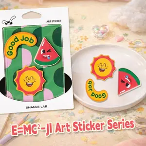 E=MC²-JI Art Sticker Series-Positive Message  | Cute Aesthetic Science Stickers Set (3-Pack) for Journaling & Desk Decor
