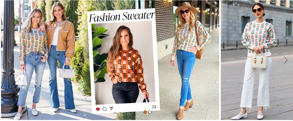 ZESICA Women's Long Sleeve Crewneck Sweater 2025 Fall Printed Cute Oversized Knitted Pullover Tops Trendy Clothes ZESICA Women's Long Sleeve Crewneck Sweater 2025 Fall Printed Cute Oversized Knitted Pullover Tops Trendy Clothes