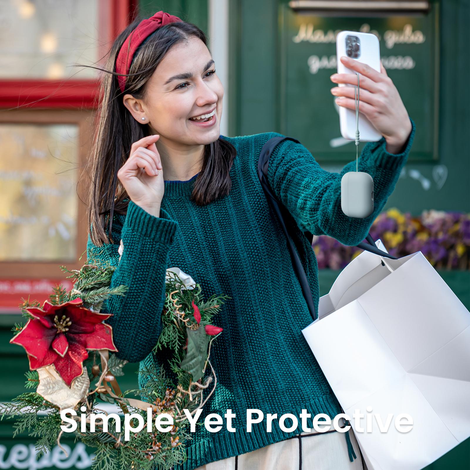 ORNARTO Compatible with AirPods Pro 2 Case 2022, Protective Soft Silicone for AirPods Pro 2nd Generation Case, Front LED Visible Skin Cover Accessories Handheld