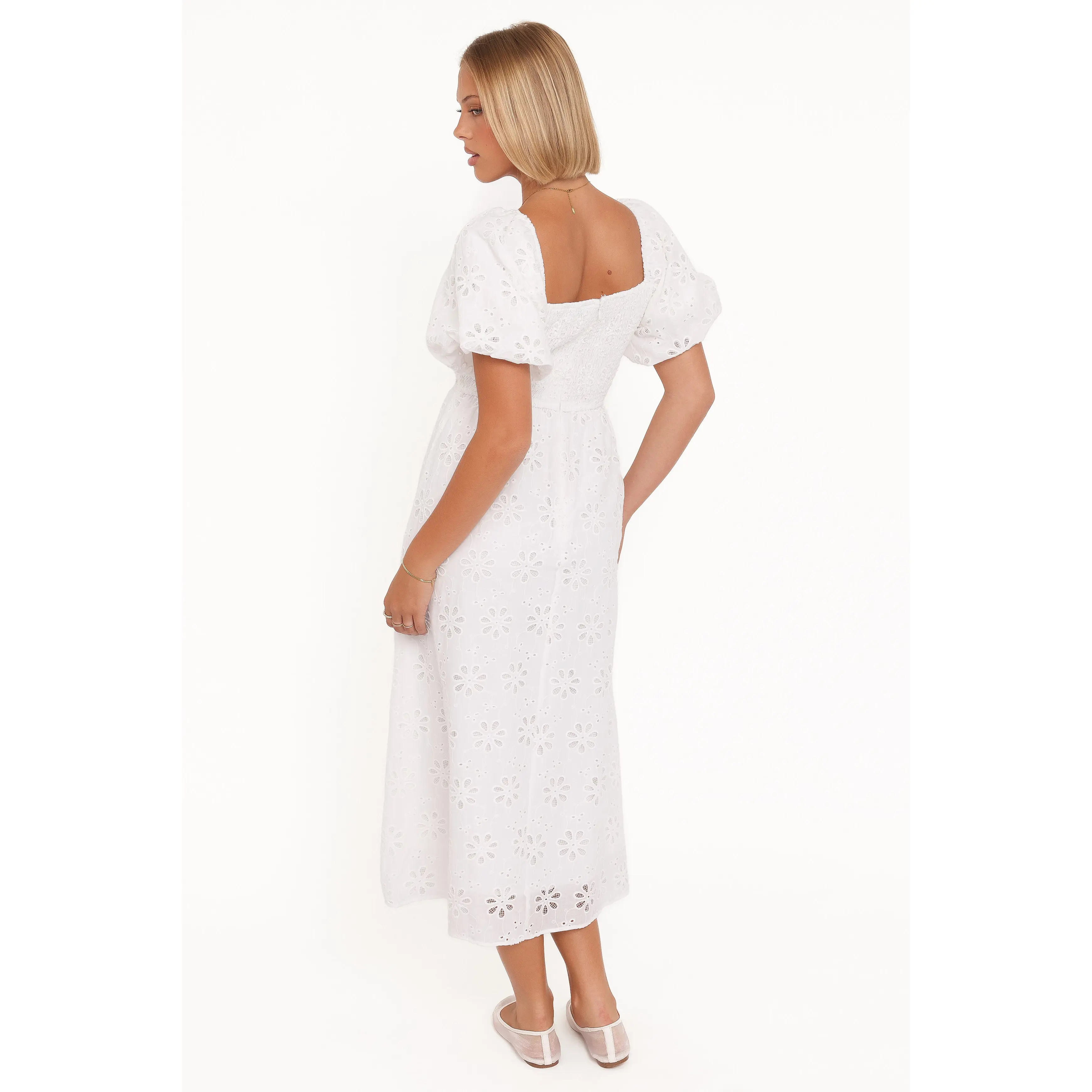 clo puff sleeve midi dress Petal and Pup Women's Clo Puff Sleeve Midi Dress