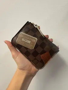 Pre-owned Louis Vuitton Coated canvas Small Leather Goods DAMIER EBENE KEY POUCH