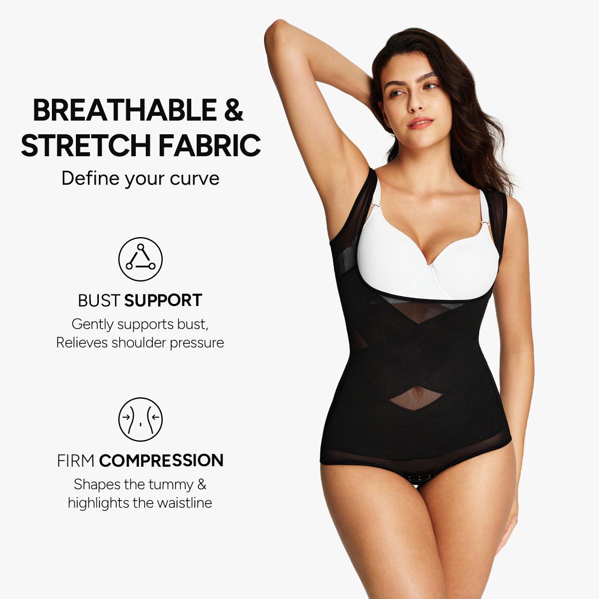 Nebility Shapewear Bodysuit | Mesh Breathable, Invisible Tummy Control | Women’s Everyday Comfortable Spandex Womenswear Basic SpringStatements