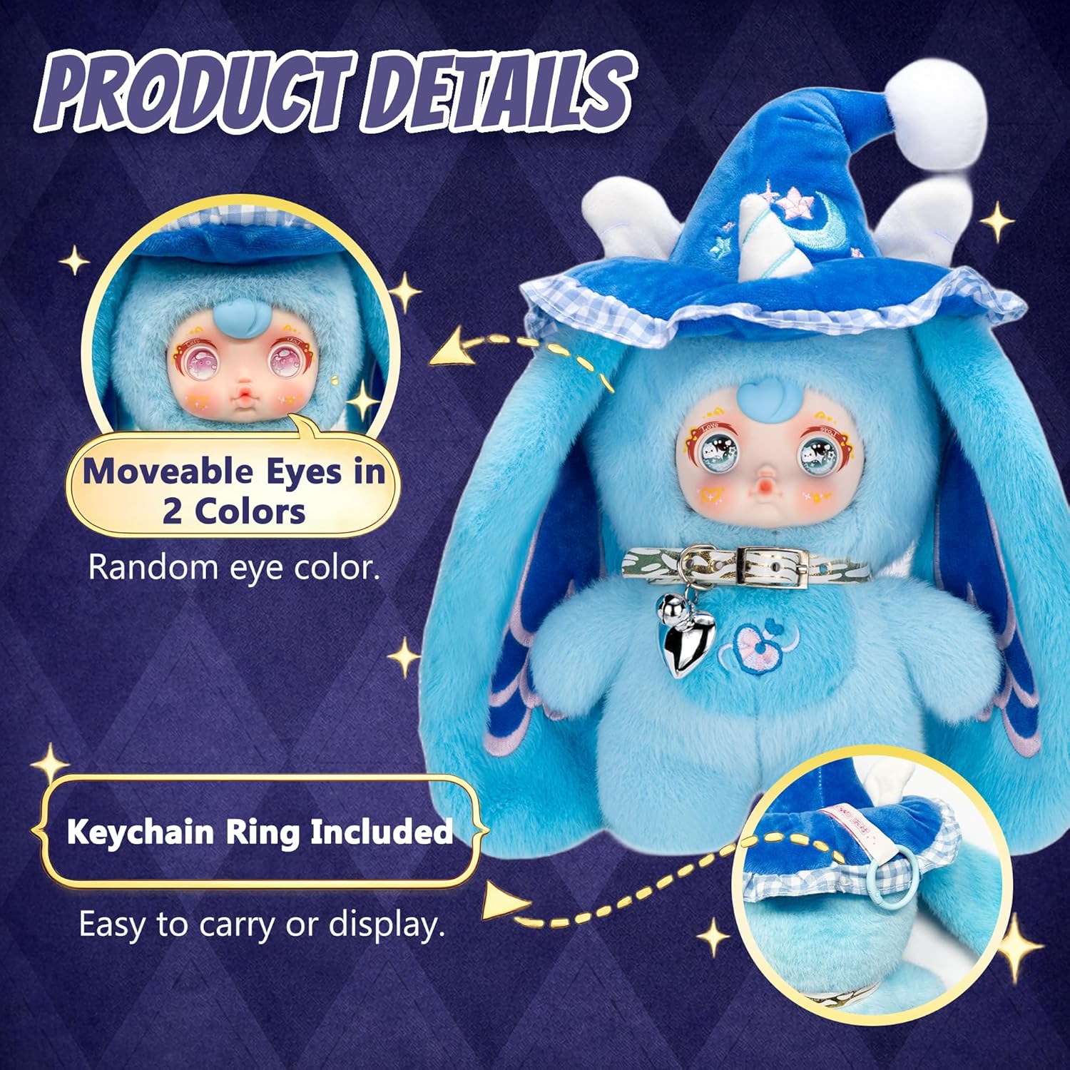 ANGRYFUN Magic Witch Fantasy House Plush Blind Box – Enchanted Cottage Series Kawaii Plush Figures Cute Collectible Mystery Box Room Decor Birthday Gift Single Box (Free Random Cute Acrylic Keychain)