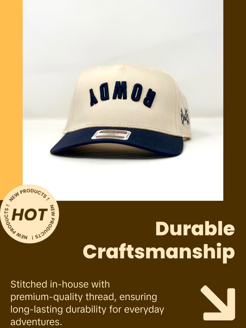 Rowdy Embroidered Trucker Hat Snapback Adjustable (Up To Size 8 Head)