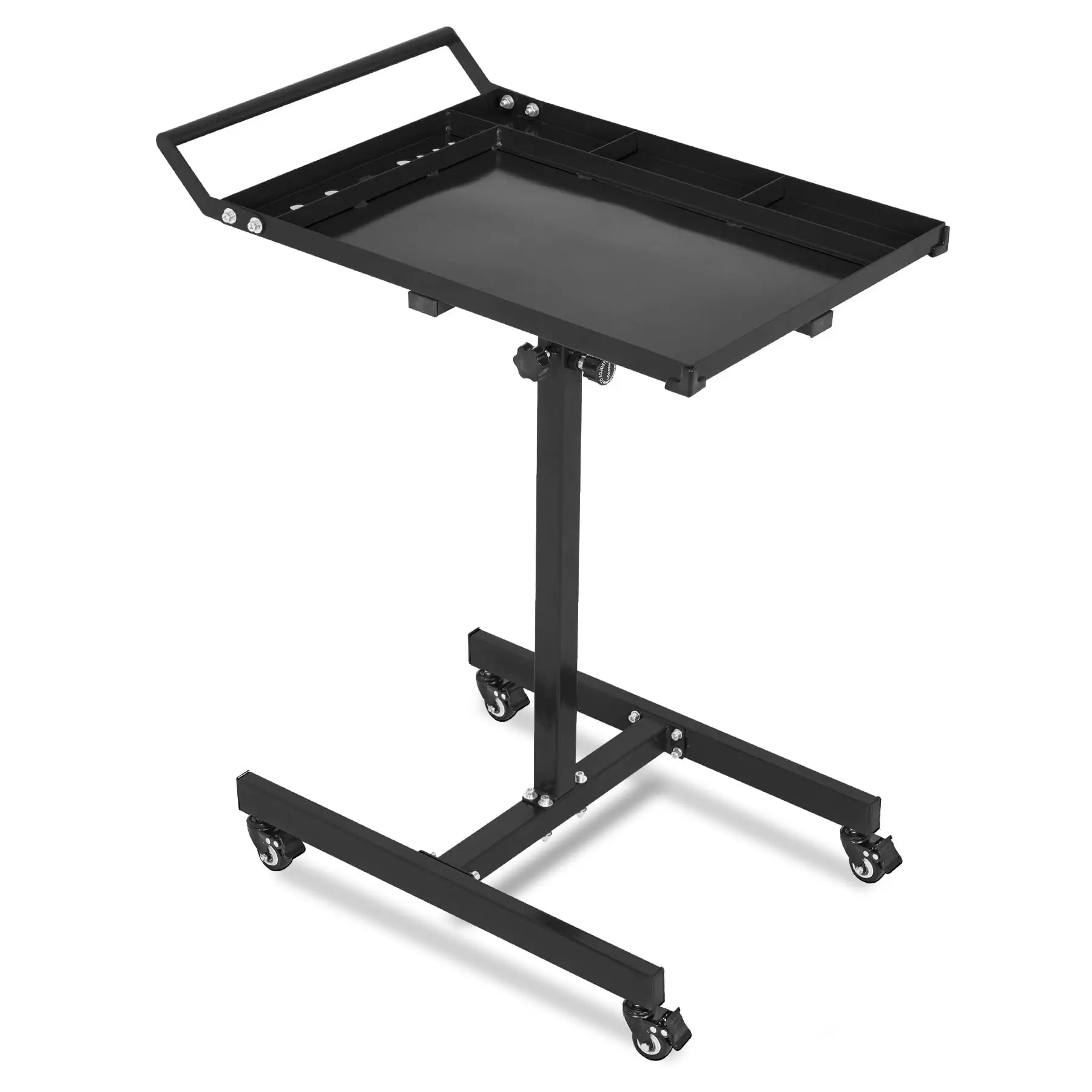 Garvee Tool Rolling Work Table, 220 LBS Capacity, Heavy Duty Worktable with Wheels, Adjustable Tool Tray Cart for Garages, Mobile Workbench for DIY, Repair Shops, Workplace