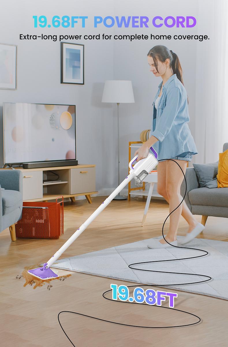 [FebFaves]Steam Mop 12-in-1 Floor Cleaner with Detachable Handheld Steamer for Walls, Grout, Floors, Tiles, Carpets & Grease. Includes Multi-Function Accessories Cleaning Tools Cleaning Set