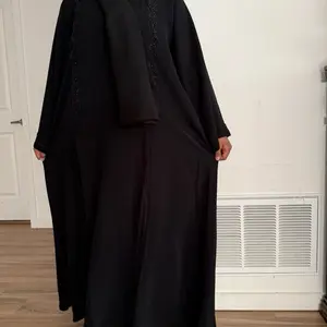 Yara Black Closed Abaya with Elegant Embroidery and Comfortable Fit for Everyday Wear