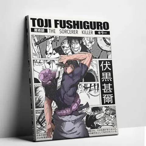Toji JJK Anime Manga Character Unframed Poster Print - Aesthetic Design Artistic Graphic, Minimalist Decorative Wall Art for Anime Room Home Living Space Accent