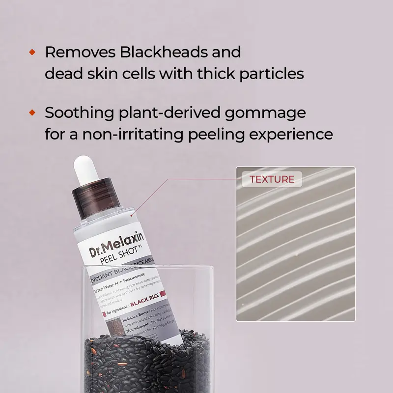 Product Introduction of [Dr.Melaxin Official] Peel Shot Glow Rice Ampoule Duo - Serums for Brightening, Exfoliating, and Moisturizing - Suitable for All Skin Types 8