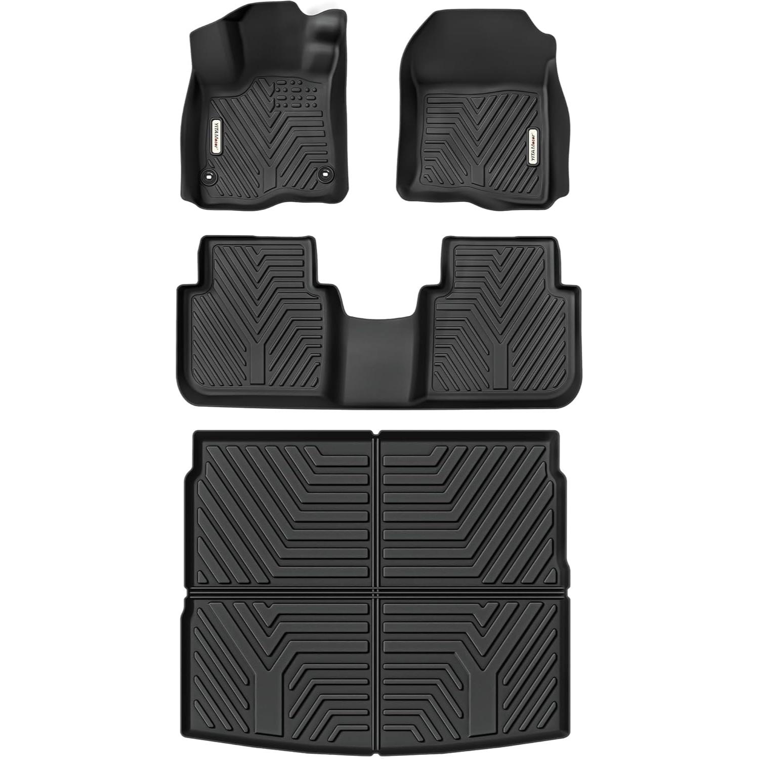 YITAMOTOR Floor Mats & Cargo Liner Fit for Honda CR-V 2023-2025, All Weather TPE Custom Fit CRV (Include Hybrid Models) Floor Liners with Cargo Mat (Upper Position) Full Set YITAMOTOR Floor Mats & Cargo Liner Fit for Honda CR-V 2023-2025, All Weather TPE Custom Fit CRV (Include Hybrid Models) Floor Liners with Cargo Mat (Upper Position) Full Set