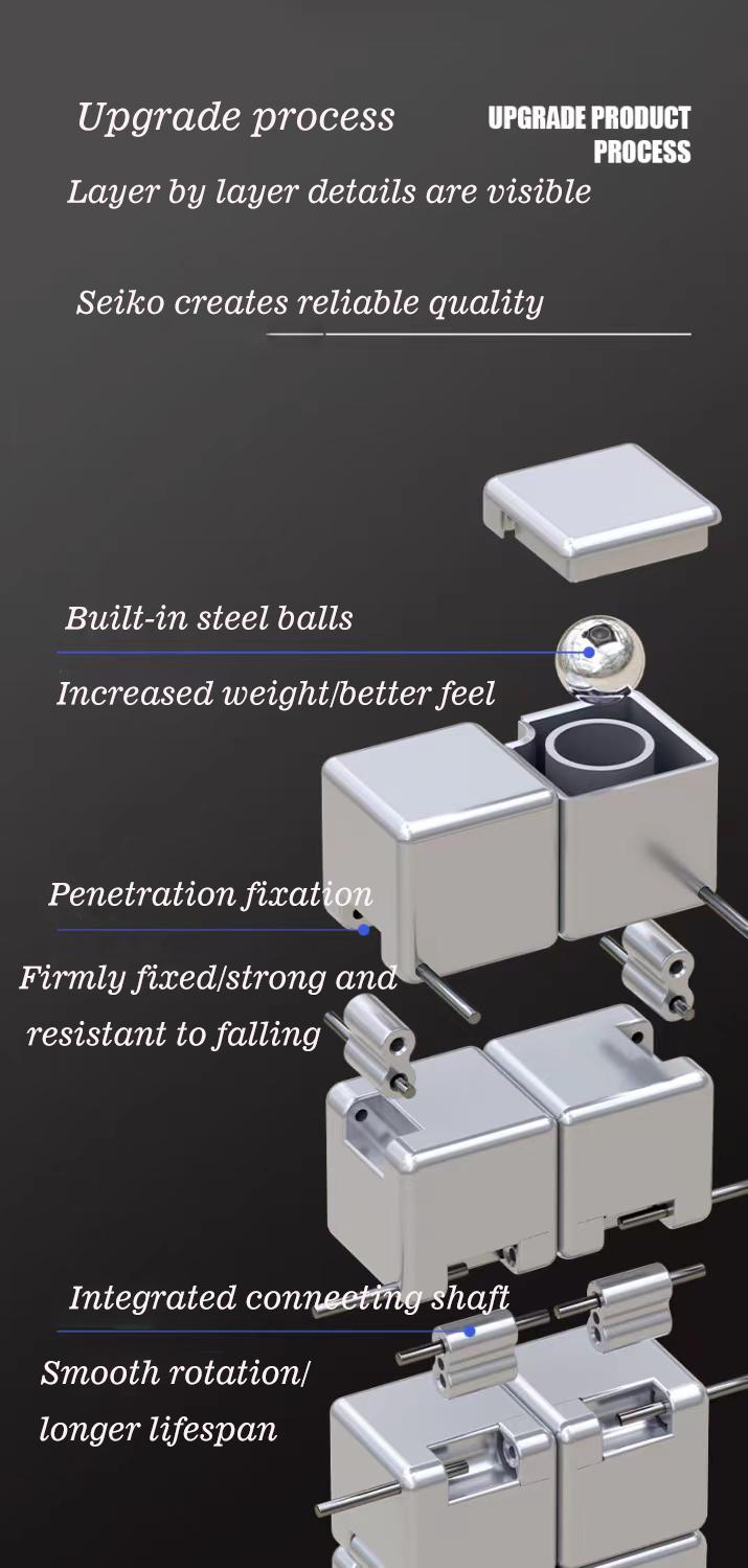 Fidget Cube New Version Fidget Finger Toys Metal Infinity Cube Prime for Stress and Anxiety Relief /AHDH Ultra Durable Sensory Gifts for Adults