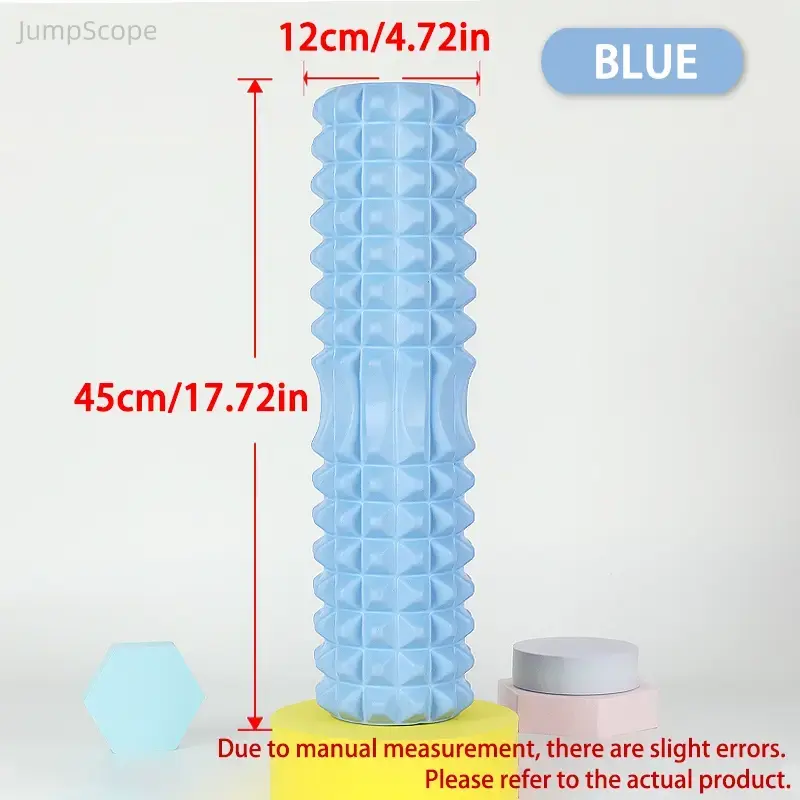 Textured Foam Roller, Deep Tissue Muscle Massage Roller, EVA Yoga Roller for Myofascial Release & Recovery, 2 Sizes (30cm/45cm) for Home & Gym Use