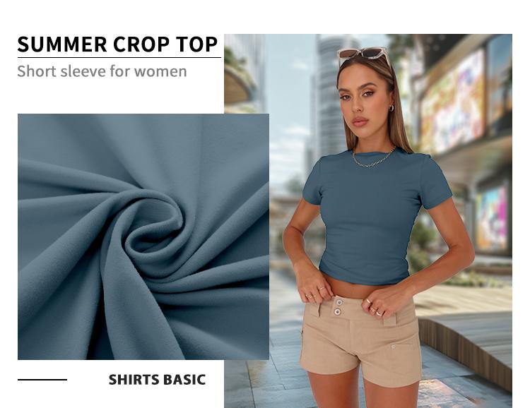 AUTOMET Womens 3 Piece Short Sleeve Shirts Basic Going Out Streetwear Tops Slim Fit Crop Tops 2025 Y2k Clothes Summer Casual Tshirt Elastic SpringStatements