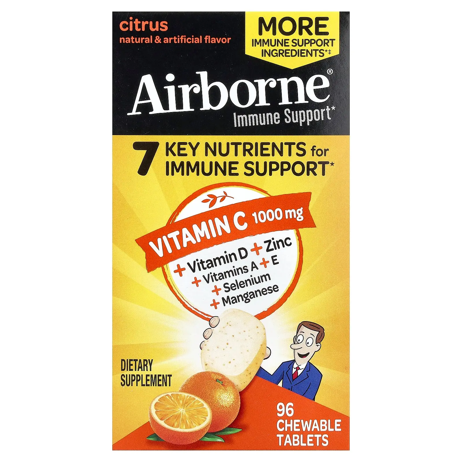 AirBorne Immune Support, Citrus, 96 Chewable Tablets - TikTok Shop