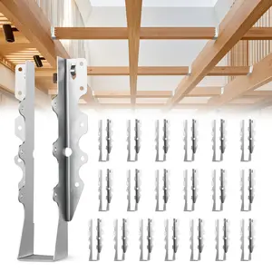 VEVOR 50 Pcs Joist Hanger,  Inner Dimensions 1.57 x 1.50 x 7.83 inch / 40 x 38 x 199 mm, Rafter Hurricane Ties Joist Hangers with Rustproof Coating, Tie Brackets for Floor Deck and Ceiling Trusses