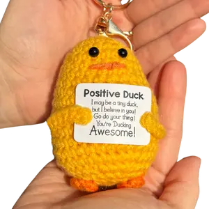 Positive Duck Keychain! Emotional Support Plushie Keychain!