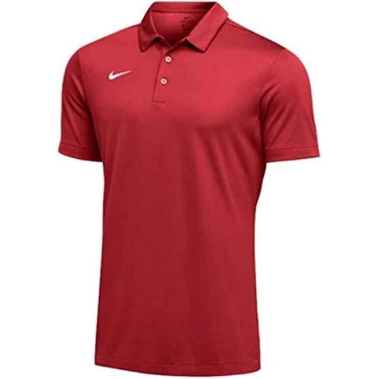Nike Men's Dri-FIT Polo Shirt – Moisture-Wicking Breathable Mesh Short Sleeve Golf Shirt with 3-Button Placket | Athletic Performance Collared Polo for Sports Business Casual Everyday | Polyester
