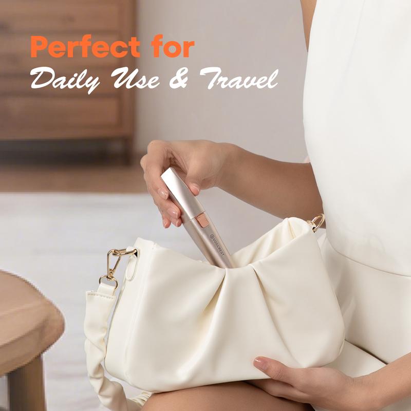 VG VOGCREST Eyebrow Facial Trimmer: 2 in 1 Rechargeable Facial Hair Removal and Eyebrow Shaver - Face Lips Body Painless Facial Razor with Built-in LED Light