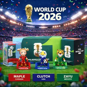 FIFA World Cup 2026 Mascot Figure - Premium ABS Collectible: Clutch the Eagle, Zayu the Jaguar & Maple the Moose | Authentic Licensed Souvenir with Hologram Security Label - High-Quality Display Gift for Soccer Fans & Collectors