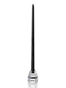 Black Hand-Dipped Tapered Candle 18" - Box of 12 - Unscented