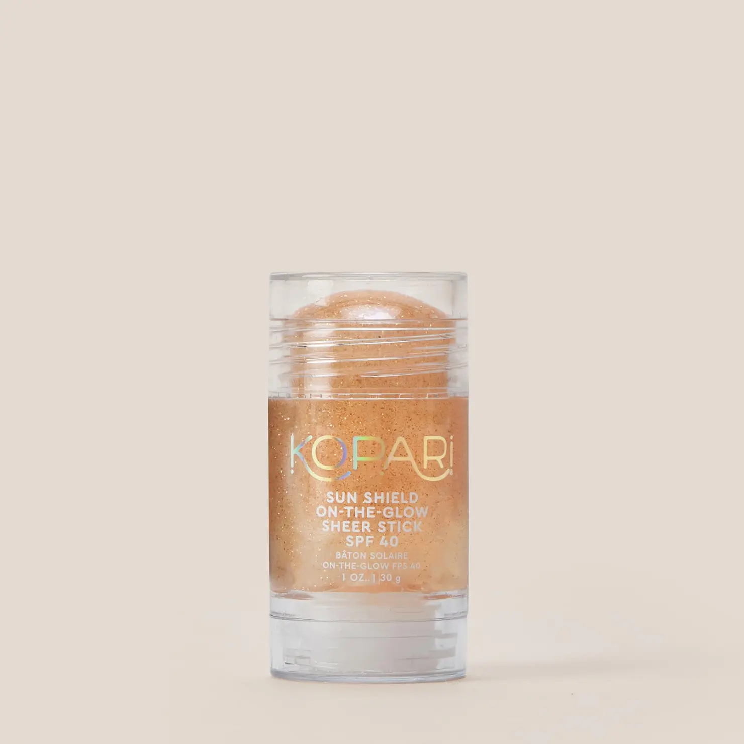Kopari Sun Shield On-The-Glow Sheer Stick SPF 40 – Glowy Travel Sunscreen For Face & Body