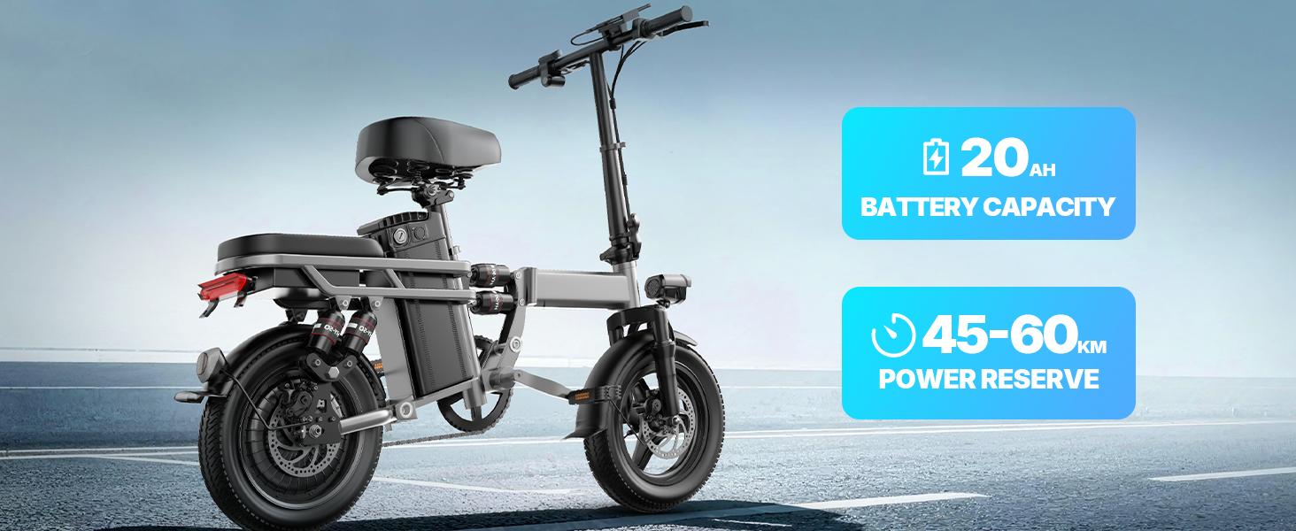 PASLDA Folding Electric Bike for Adults | 48V 15Ah Battery | 500W Motor | 20MPH | 30 Miles Range | Compact Commuter E-Bike PASLDA Folding Electric Bike for Adults | 48V 15Ah Battery | 500W Motor | 20MPH | 30 Miles Range | Compact Commuter E-Bike