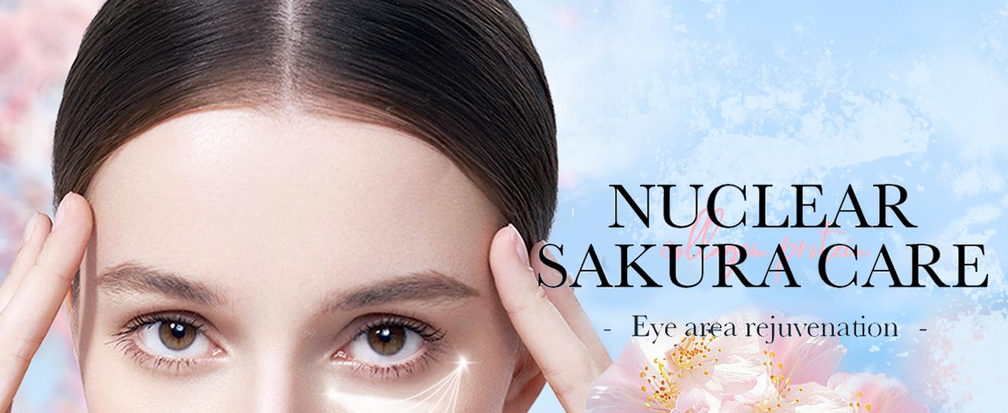 Sakura Collagen Eye Patches 60 Pcs Eye Masks  Hyaluronic Acid for Dark Circles Puffiness & Wrinkles Multi-Effect Tonic for Hydration Comfort Moisturizer