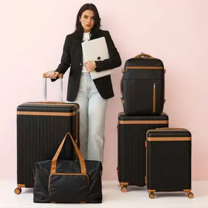 【SAIKIT】Suitcase Sets 5PCS | Maximum Capacity PC Hardshell Luggage Set 20/24/28 Inch TSA Lock 360° Spinner Wheels With Duffle Bag And Backpack For Travel Daily Use Gift for Back to School-6043