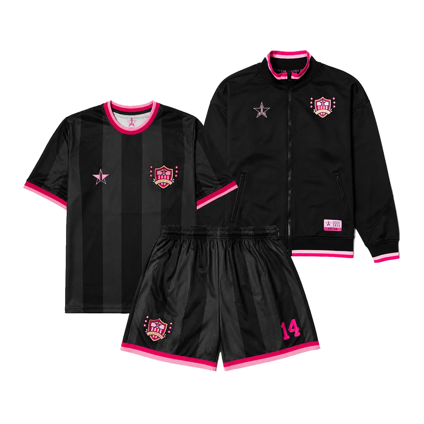 Ultimate Super Fan Bundle - Jeffree Star MVP Jacket, Soccer Jersey & Soccer Shorts