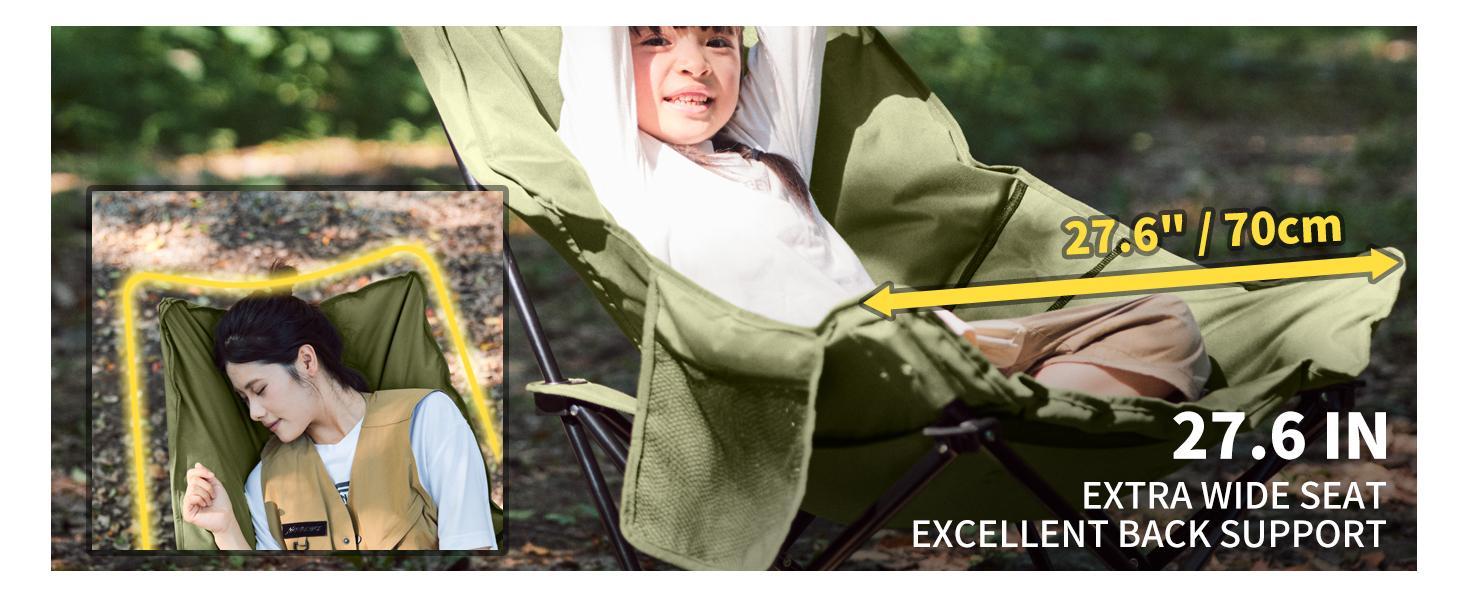 Naturehike Seastar Oversized Padded Camping Chair - Adjustable 2-Position Fold Chair with Side Pocket & Carry Bag, Supports 265 lbs portable folding outdoor camping accessories dealsforyoudays