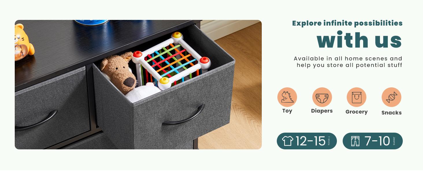 FurnishFlex  Dresser  -  Bedroom Dresser