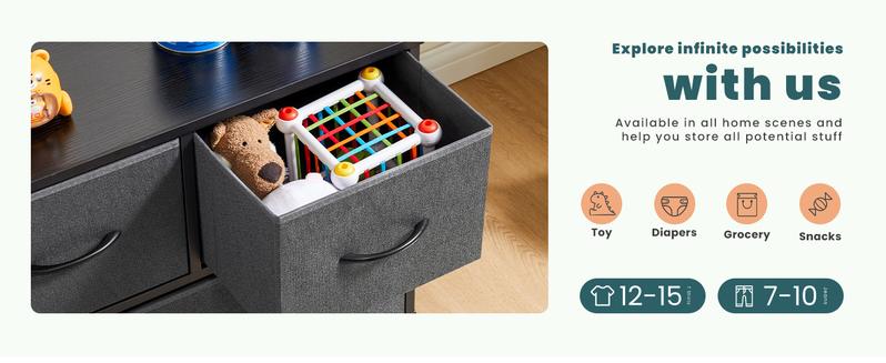 FurnishFlex  Dresser  -  Bedroom Dresser