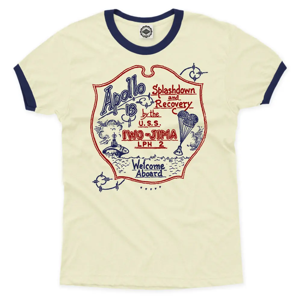 NASA Apollo 13 Splashdown Unisex Ringer Tee