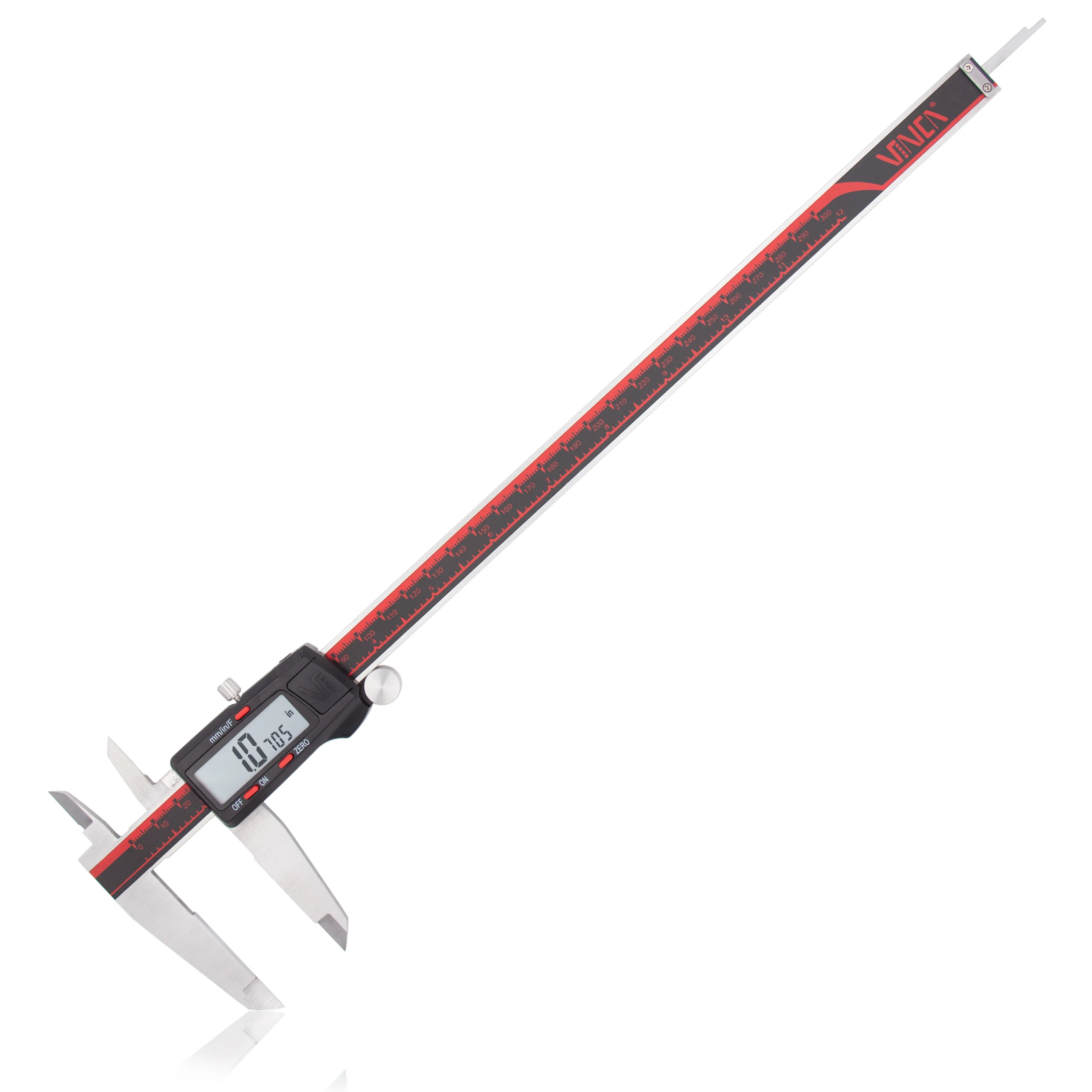 VINCA 0-12 Inch/300mm Stainless Steel Digital Caliper, Inch/mm/Fraction Conversion
