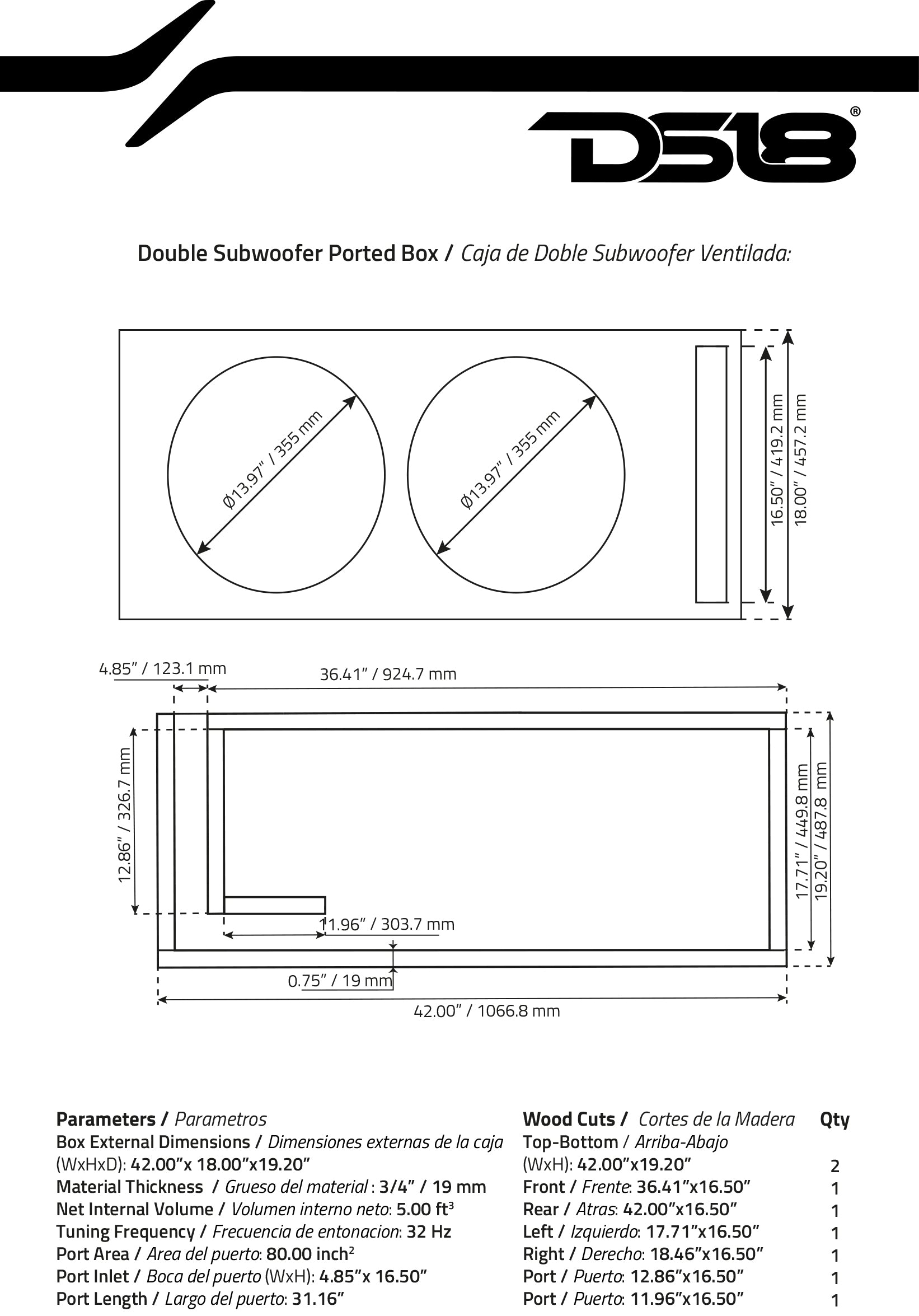 GEN-XX 15" High Excursion Subwoofer Double Stacked Magnets 600 Watts Rms DVC  4-Ohm (GEN-XX15.4DHE)