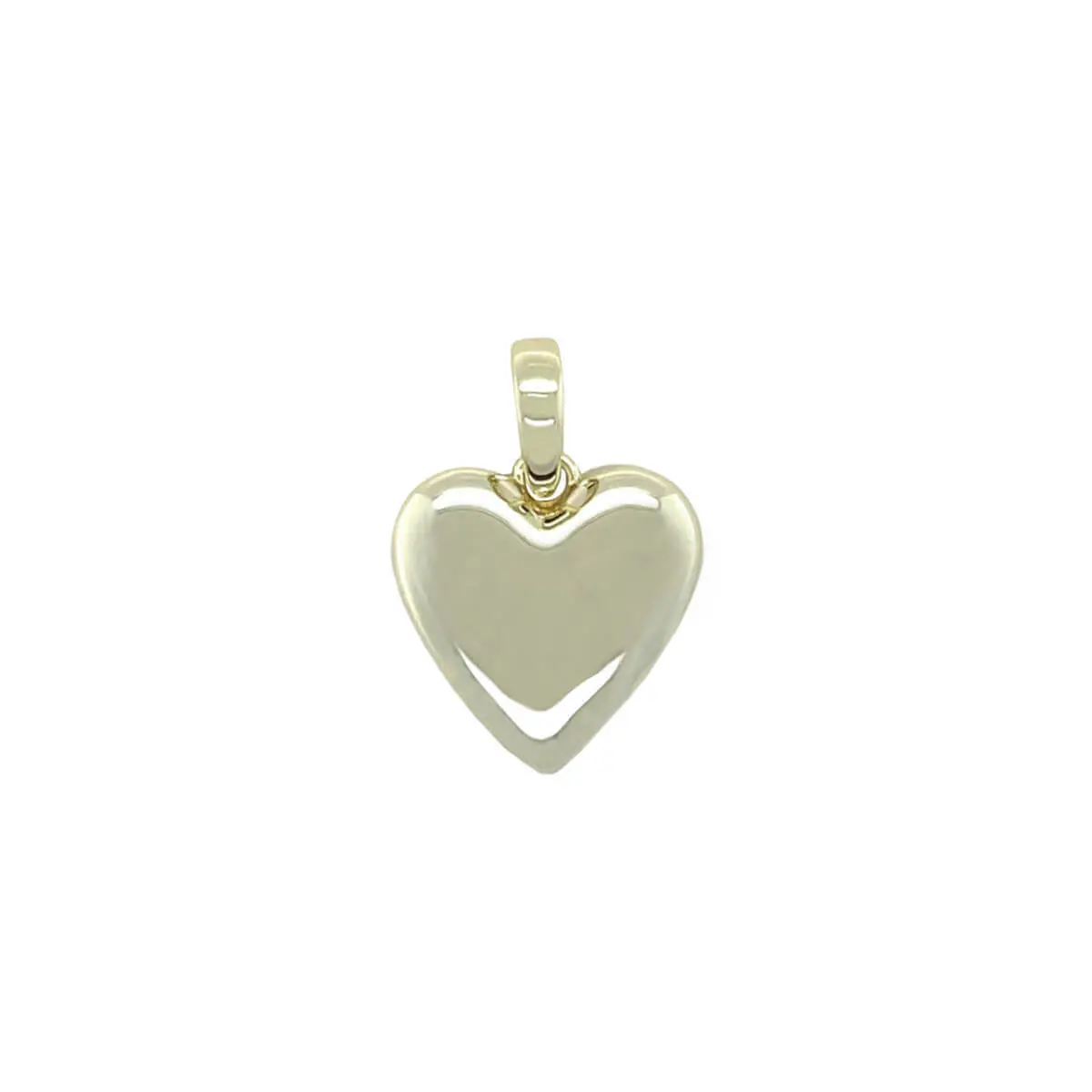 GLD Simple Micro Heart Pendant in 18k Yellow Gold 17mm x 18mm Delicate Design Everyday Staple  - Perfect Gift