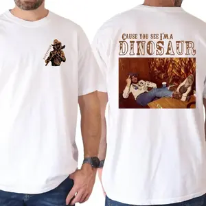 Dinosaur Hank Williams Jr.Bocephus Western Shirt, Funny cowboy quote tee, Country music legend shirt, Classic country fan gift, Premium Cotton T-Shirt, Trendy Summer Sun Tees