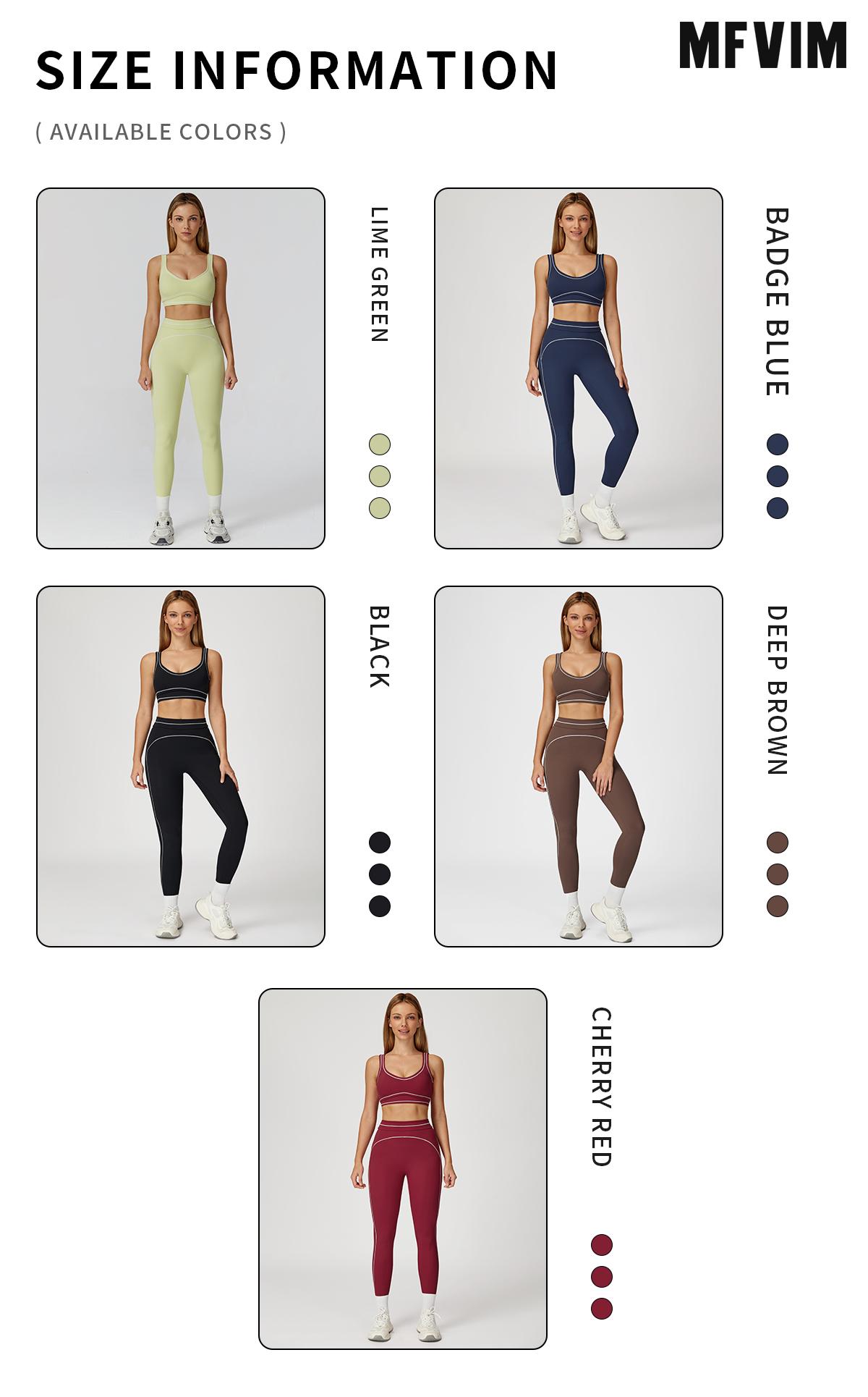 MFVIM Women's Two-Piece Sports Set, Comfortable Activewear for Fitness and Gym, Athletic Clothing for Everyday Use Summer Sportswear Yoga Bottoms Sporty Casual Seamless SpringStatements