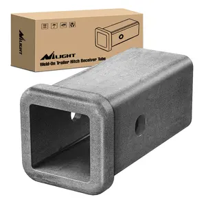 Nilight Hitch Adapter 2" x 6" Combo Bar Trailer Receiver Tube Weld-on Raw Steel Hitch Bar