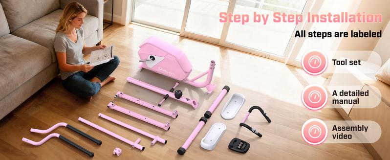 ANCHEER Elliptical Machine with 15-Inch Stride & 400LBS Capacity Ultra-Quiet Magnetic System 14 Resistance Levels for Home Exercise