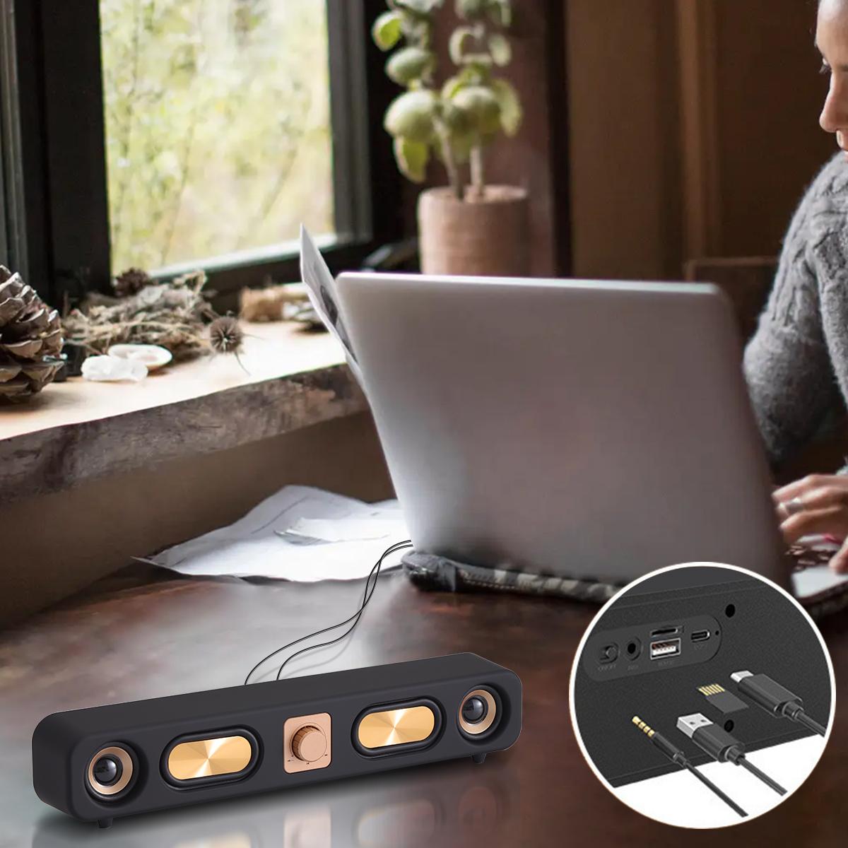 Vintage Bluetooth Sound Bar Speaker For Smart TV Wired Wireless Desktop Dual 2" Computer Speaker Home Theater 3D Stereo Surround Sound Vintage Bluetooth Sound Bar Speaker For Smart TV Wired Wireless Desktop Dual 2" Computer Speaker Home Theater 3D Stereo Surround Sound