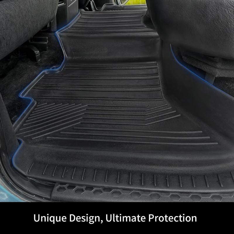 OEDRO Floor Mats Car Accessories for 2019-2024 Ram 1500 Classic Crew Cab/2013-2018 Dodge Ram 1500/2500/3500/2019-2024 Ram 1500 Classic (NOT for New Body) with 1st Bench Seats, Full Set Liners, Black TPE All-Weather Car Rug Truck Vehicle Protector Outdoorf