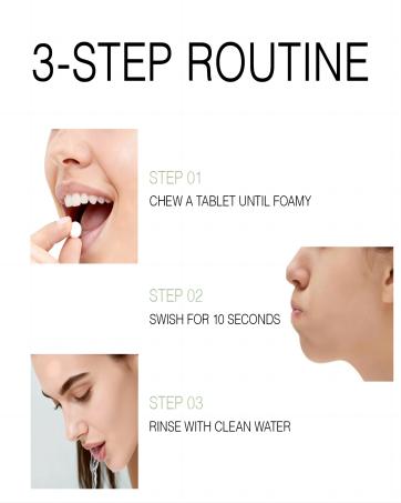 FIZZOVA Toothpaste Tablets with Hydroxyapatite & Probiotics - Natural Whitening Travel Toothpaste Chews, gentle oral care tabs,mouthwash tablets,long-lasting breath freshening,adult