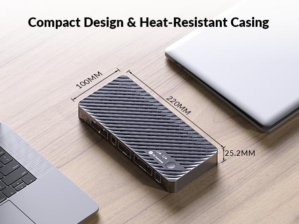 AV Access KD-E20 KVM Switch Docking Station for 2 Monitors 2 Laptops, 4K Dual Monitor, 100W PD for Each Laptop, 1G Ethernet, EDID Emulation AV Access KD-E20 KVM Switch Docking Station for 2 Monitors 2 Laptops, 4K Dual Monitor, 100W PD for Each Laptop, 1G Ethernet, EDID Emulation