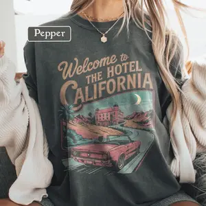 Comfort Colors Retro 70s Rock Shirt, Band Tee, Vintage California Graphic T-Shirt, Classic Rock Road Trip Top, Retro Music Festival Tee
