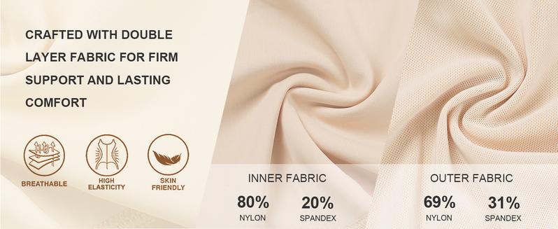 SHAPERX Sculpting Tummy Control Fajas Colombianas for Women Moldeadoras Shapewear with V-shape Sculpting Elastic Band