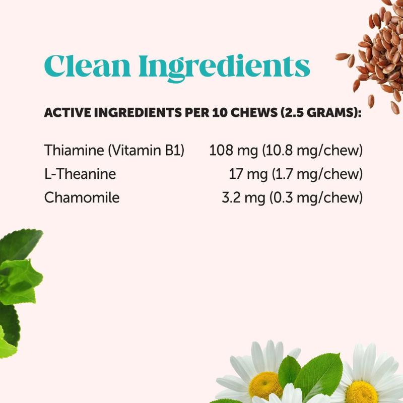 Pet Honesty Dual Texture Calming Treats Supplement for Cats, Anxiety Relief Calming Care with Chamomile, Thiamine & L-Theanine - Chicken