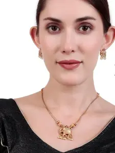 Regal Gaja Elephant Jewelry Set