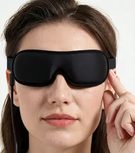 USB Heated Eye Mask for Dry Eyes Relief: Warm Compress for Eye Strain, Stye & Blepharitis Care – 3 Heat Levels & Timer Auto Shut-Off,  Contoured Snug Fit – Home, Office & Travel