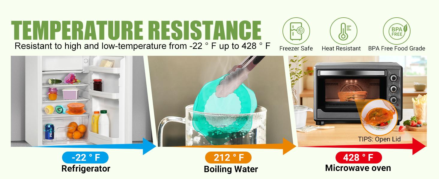 CuLiDing Silicone Stretch Lids for Food Storage Reusable Elastic Bowl Covers for Cups Jars Round & Rectangular Containers Microwave Safe Fridge Covers Multicolor Food Grade Kitchen Utensils & Accessories Kitchenware